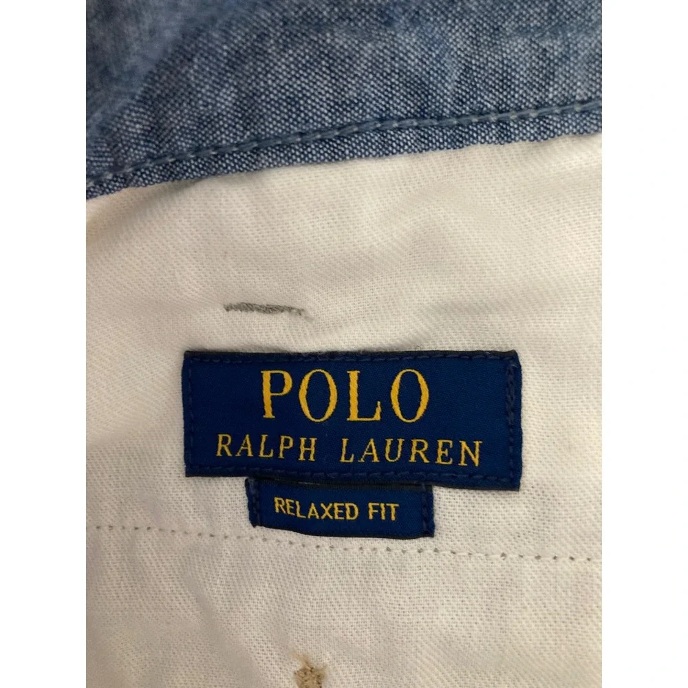 Polo Ralph Lauren Mens Grey Relaxed Fit Chino Shorts Size 40 Cotton Twill